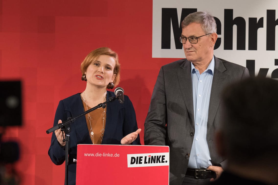 Wollen "soziale Mehrheiten erkämpfen": Katja Kipping und Bernd Riexinger, Vorsitzende der Partei Die Linke.