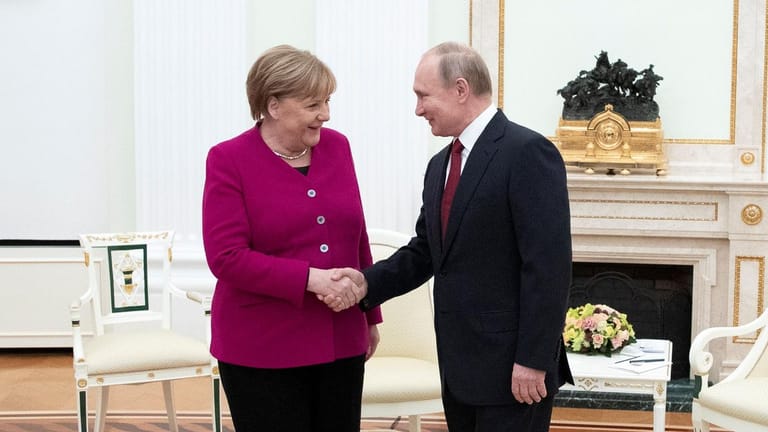 Merkel bei Putin im Kreml: "Wir tun gut daran, zu schauen, wo wir Gemeinsamkeiten haben."
