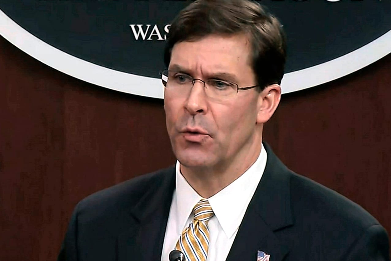Mark Esper: Laut dem US-Verteidigungsminister gab es keine Hinweise auf bevorstehende Attacken des Iran auf US-Botschaften.
