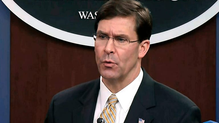Mark Esper: Laut dem US-Verteidigungsminister gab es keine Hinweise auf bevorstehende Attacken des Iran auf US-Botschaften.