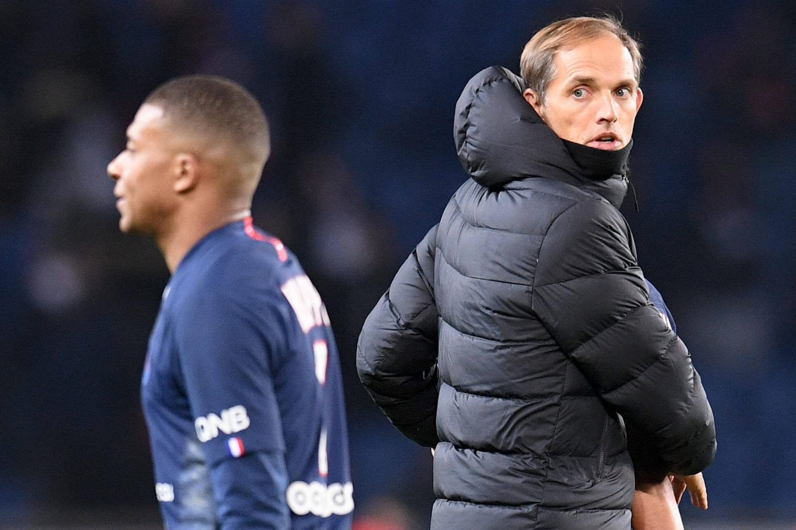 Thomas Tuchel (r.): Trotz des verpassten Siegs ist der deutsche Trainer mit Paris immer noch auf Titelkurs.