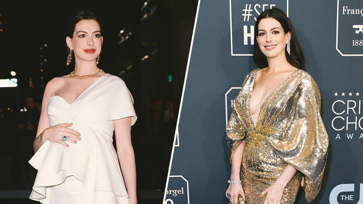 Vor der Geburt – nach der Geburt: Anne Hathaway funkelt auf dem roten Teppich.