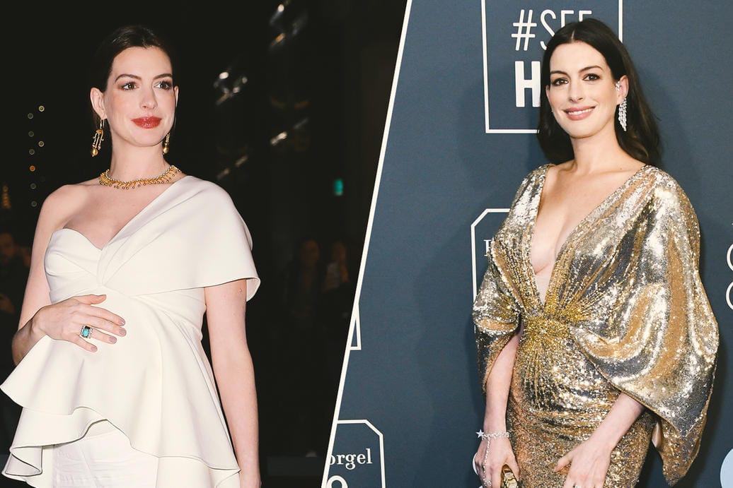 Vor der Geburt – nach der Geburt: Anne Hathaway funkelt auf dem roten Teppich.