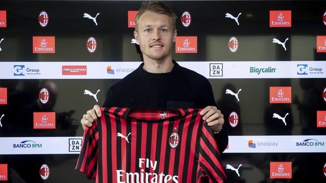 Ist wieder an AC Mailand ausgeliehen: Der Däne Simon Kjaer. Ist wieder an AC Mailand ausgeliehen: Der Däne Simon Kjaer.