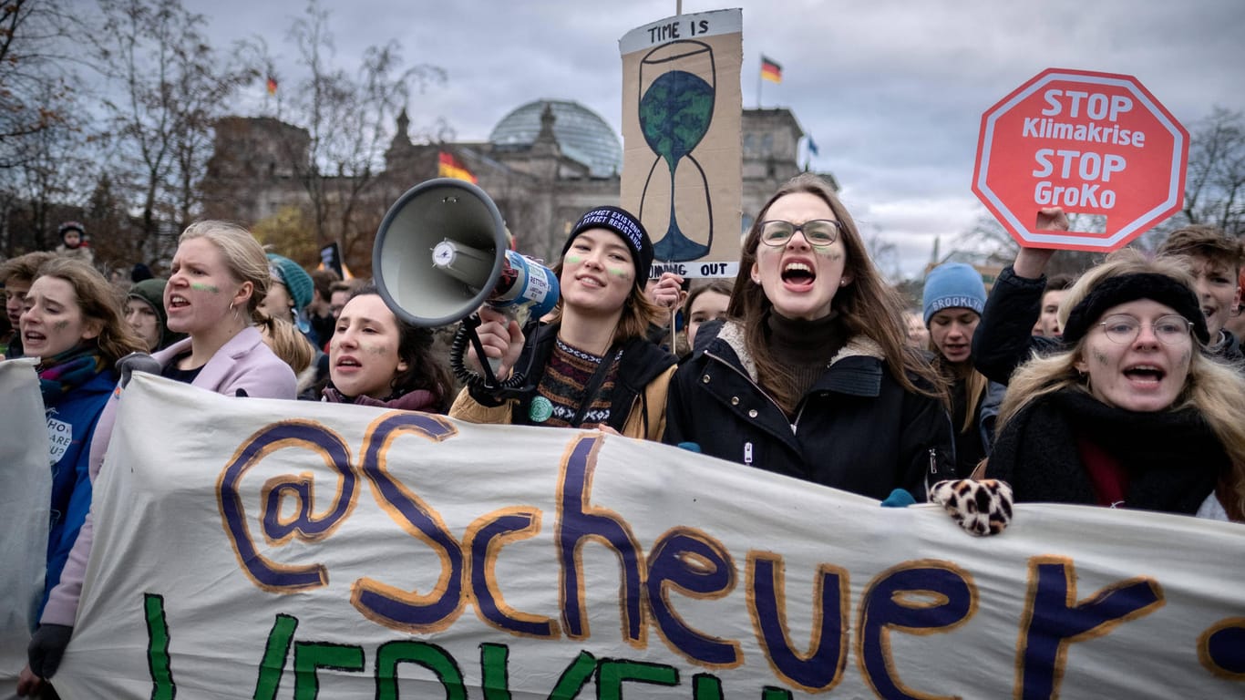 Demonstranten auf Klimademonstration in Berlin: Beim Unwort des Jahres 2019 rücken Ökologie und die Klimadebatte in den Mittelpunkt.