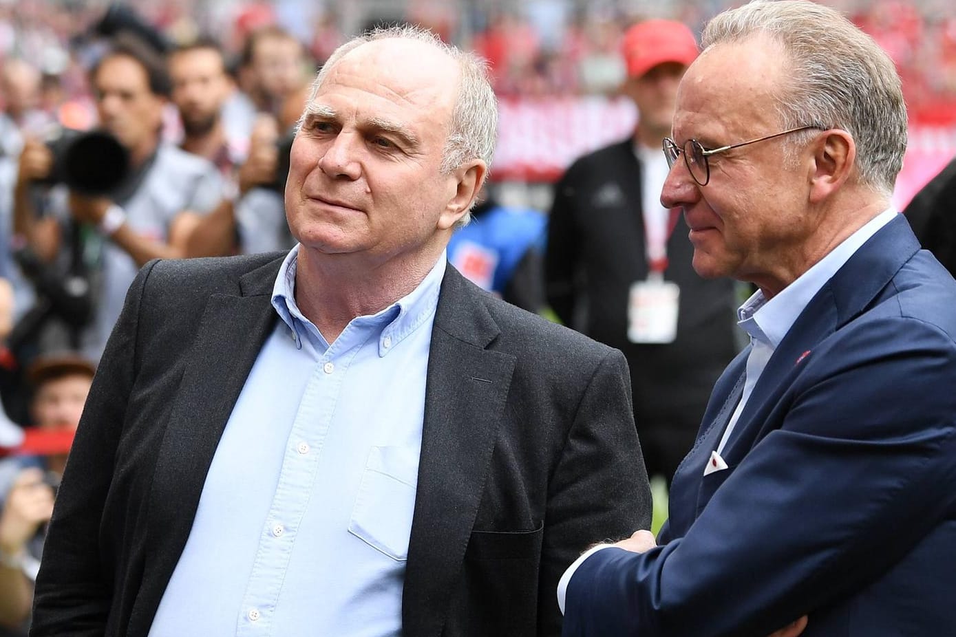 Uli Hoeneß (li.) und Karl Heinz Rummenigge können sich auf einen Geldsegen freuen.