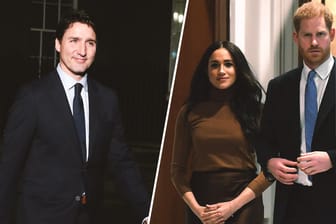Justin Trudeau und Harry und Meghan: Die beiden wollen nach Kanada ziehen, Ersterer sieht noch Diskussionsbedarf.