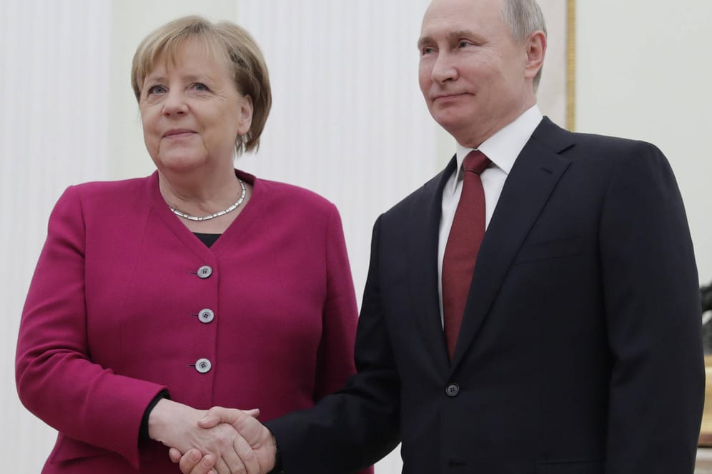 Angela Merkel und Wladimir Putin: Am Sonntag treffen sich internationale Regierungsvertreter zum Libyen-Gipfel in Berlin.
