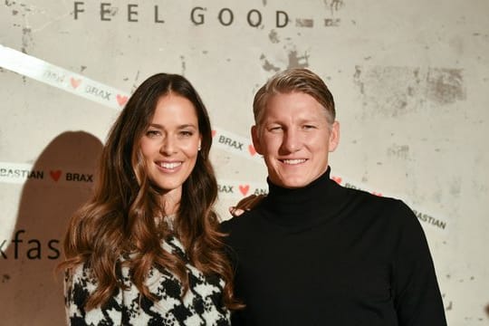Bastian Schweinsteiger und seine Frau Ana Schweinsteiger-Ivanovic auf der Berliner Fashion Week.