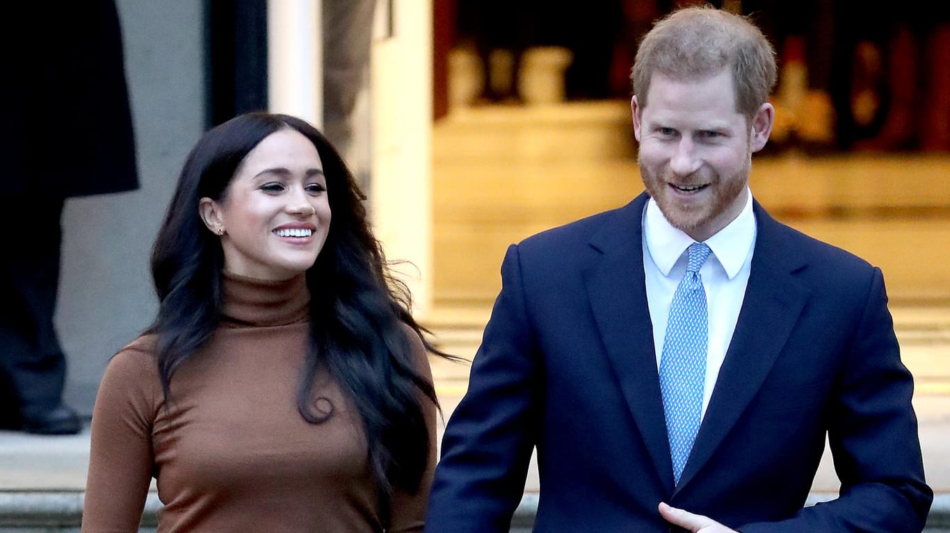 Prinz Harry und Meghan verlassen am 7. Januar das Canada House in London.