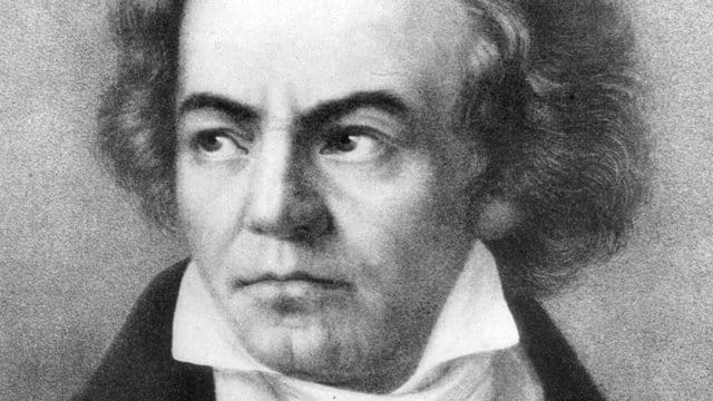 Der deutsche Komponist Ludwig van Beethoven auf einer zeitgenössischen Darstellung. Der deutsche Komponist Ludwig van Beethoven auf einer zeitgenössischen Darstellung.