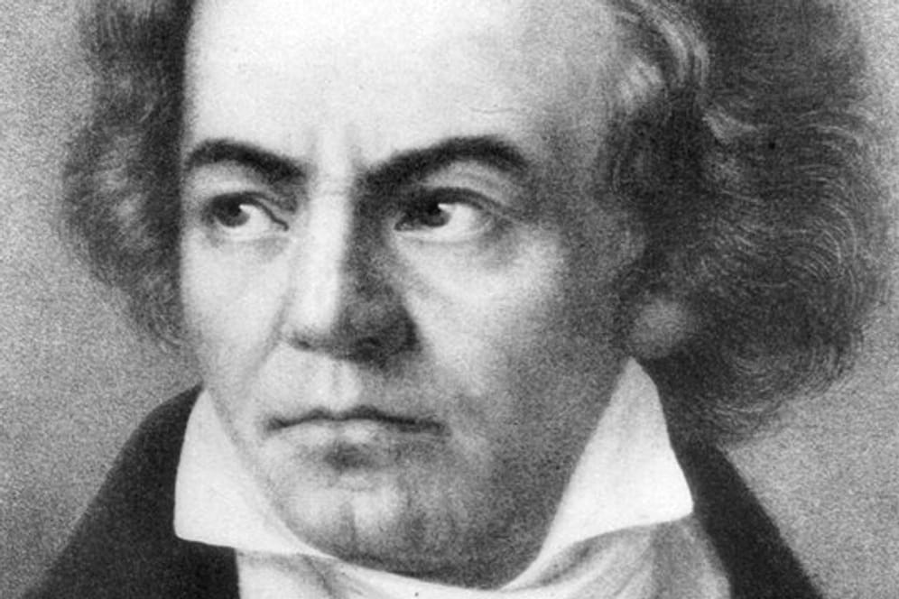 Der deutsche Komponist Ludwig van Beethoven auf einer zeitgenössischen Darstellung.