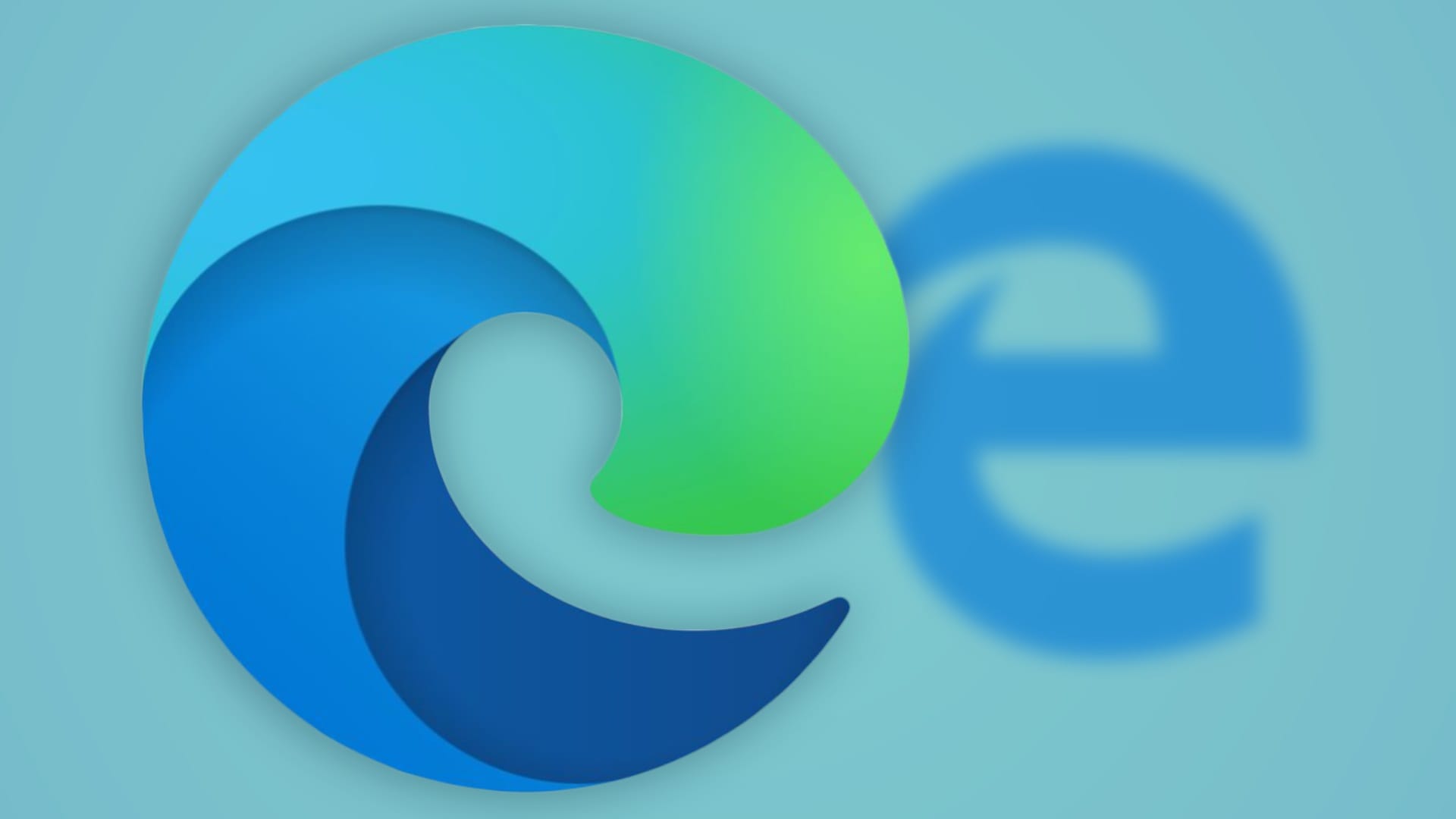 Die Bildmontage zeigt das neue Logo des Microsoft Edge-Browsers neben dem alten (rechts): Microsoft hat den Standard-Browser für Windows 10 ganz neu aufgelegt.