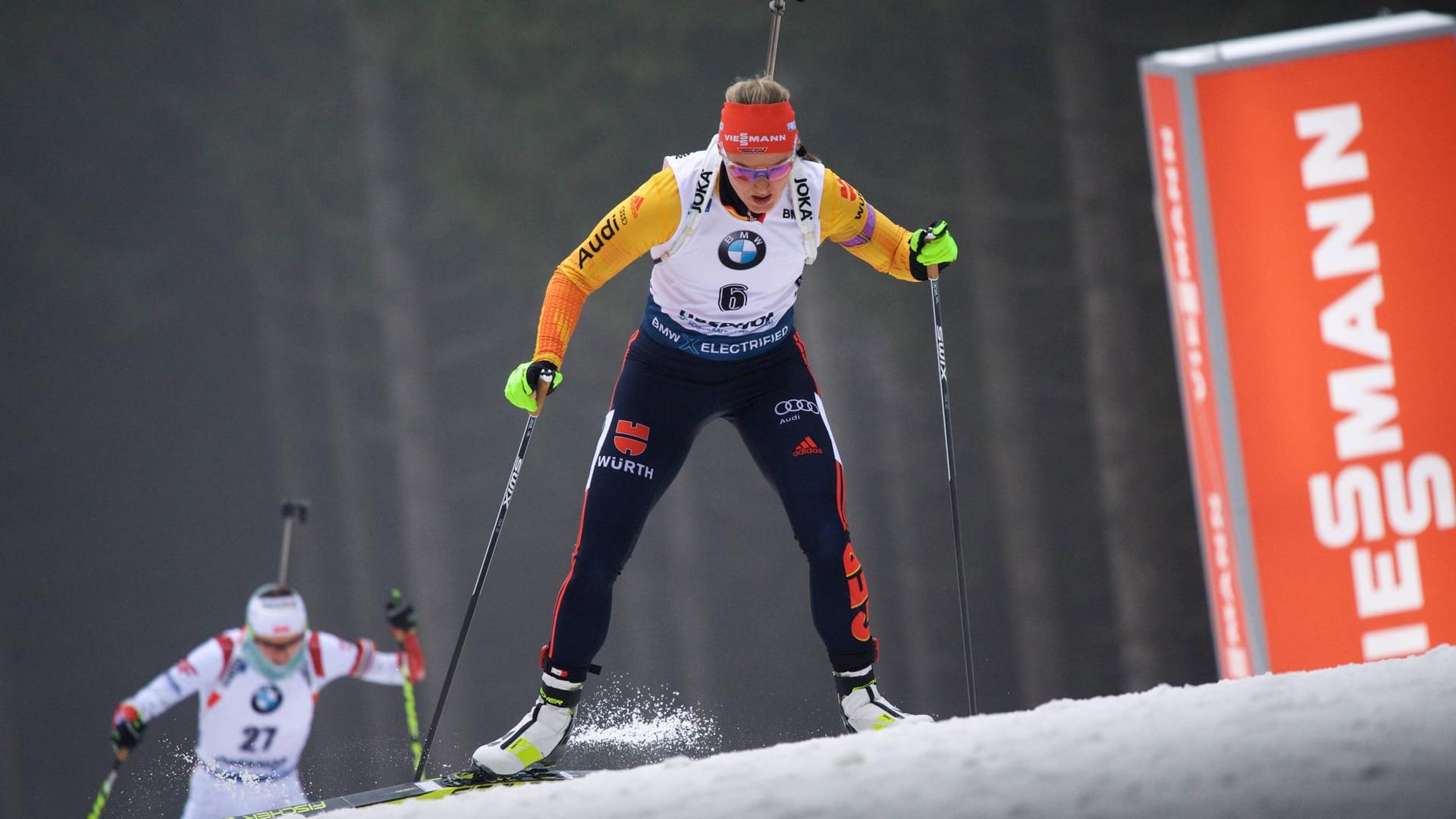 Enttäuschte im ersten Rennen in Ruhpolding: die deutsche Biathletin Denise Herrmann.