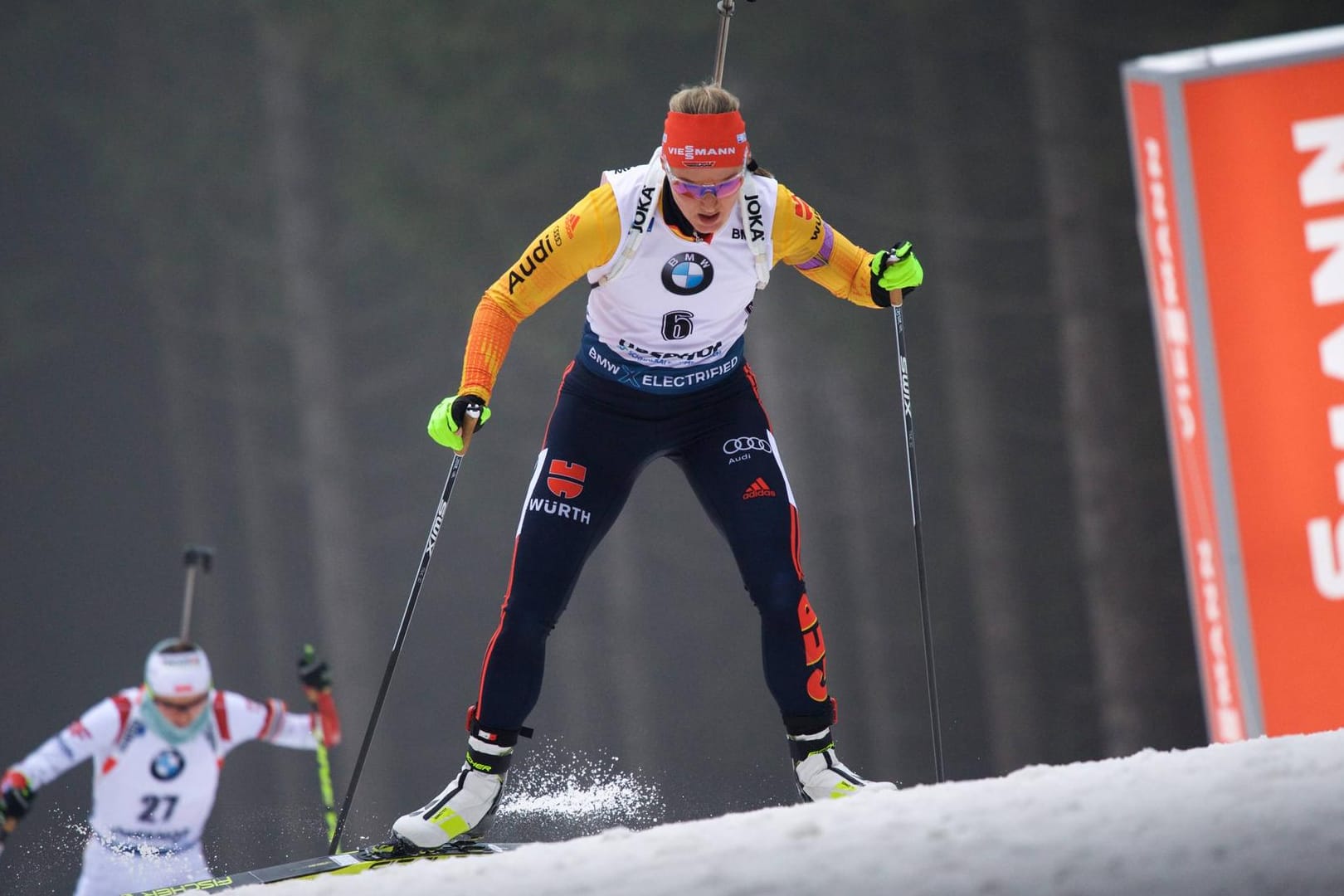 Enttäuschte im ersten Rennen in Ruhpolding: die deutsche Biathletin Denise Herrmann.