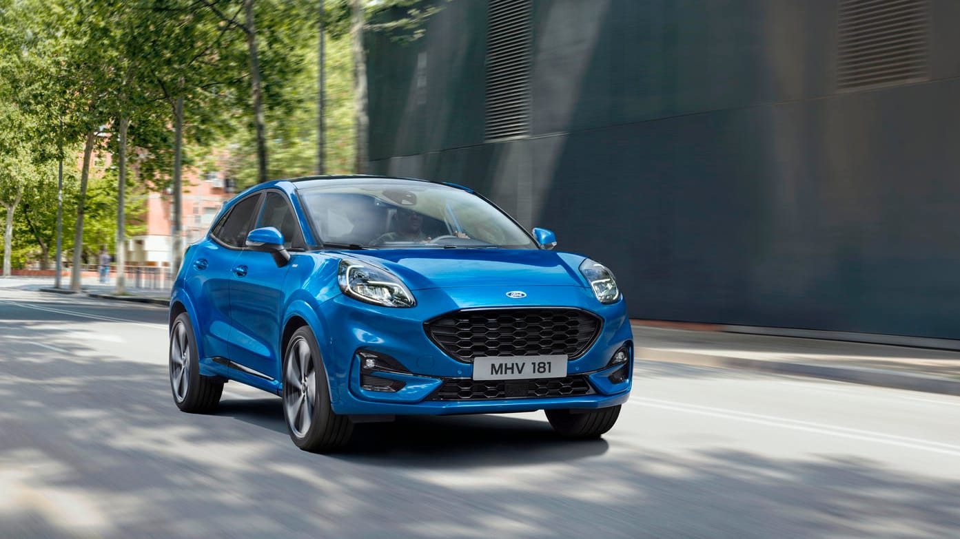 Ford Puma: Der Kofferraum des kleinen SUVs soll sich mit bis zu 523 Litern befüllen lassen. Ford Puma: Der Kofferraum des kleinen SUVs soll sich mit bis zu 523 Litern befüllen lassen.