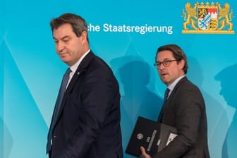 Steht CSU-Chef Markus Söder (l) noch zu Bundesverkehrsminister Andreas Scheuer?.