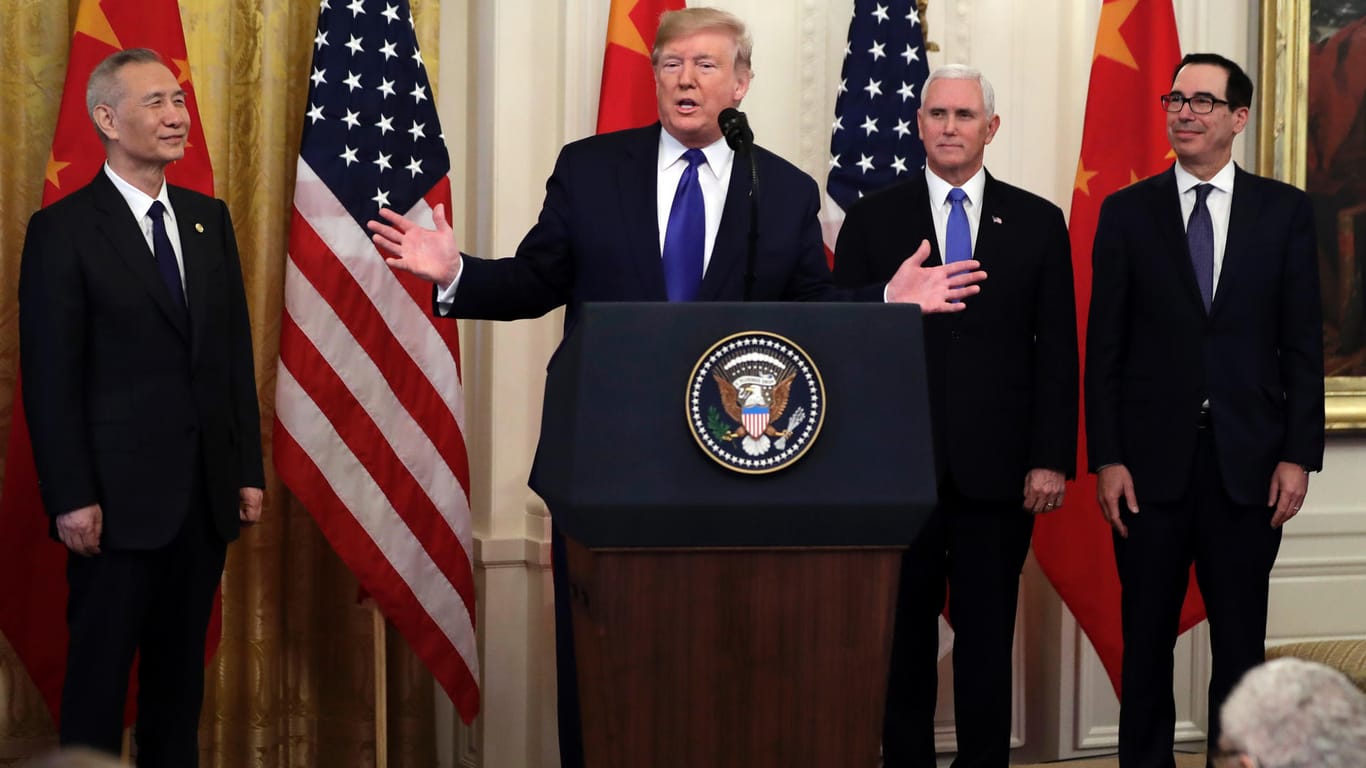 US-Präsident Donald Trump: USA und China unterzeichnen erstes Handelsabkommen.