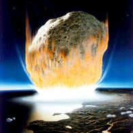 Illustration: Vor 66 Millionen Jahren gab es einen gewaltigen Asteroideneinschlag auf der Erde.