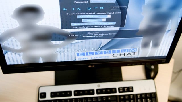 Ein Screenshot einer Login-Seite der Kinderpornografie-Plattform "Elysium". Ein Screenshot einer Login-Seite der Kinderpornografie-Plattform "Elysium".