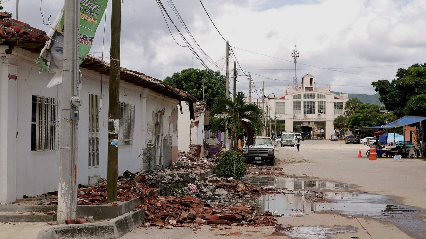 Schäden in der Stadt Ciudad Ixtepec nach dem Beben im Jahr 2017 (Archivbild): Bei den Beben vor drei Jahren starben Hunderte Menschen.