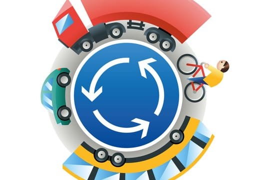 Kreisverkehr, oder kreisförmige Verkehrsführung? Fehlt beim Kreisel das Schild "Vorfahrt gewähren", gilt rechts vor links.