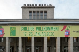 Eingang Nord des Messegeländes Berlin: Die Internationale Grüne Woche 2020 heißt ihre Gäste willkommen.