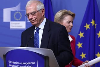 Der EU-Außenbeauftragte Josep Borrell und EU-Kommissionschefin Ursula von der Leyen: Die Türkei soll laut einem Medienbericht deutlich weniger Geld von der EU erhalten.