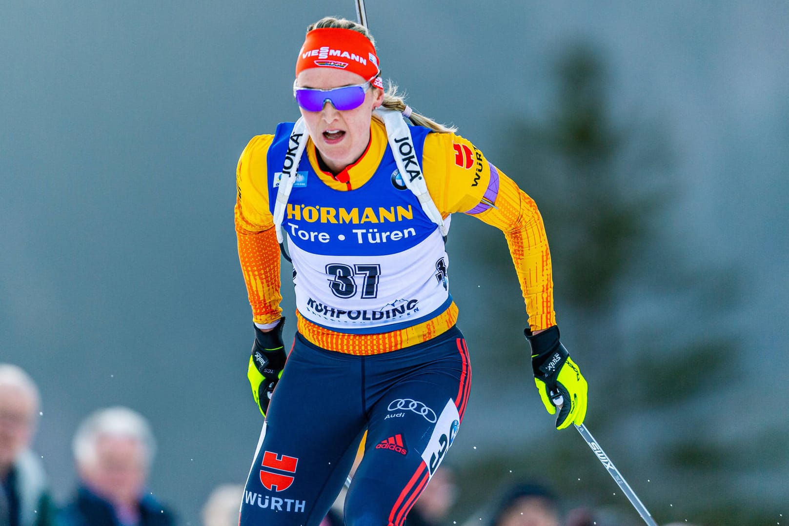 Denise Herrmann: Deutschlands aktuell beste Biathletin will auch in Ruhpolding ein Top-Ergebnis einfahren.