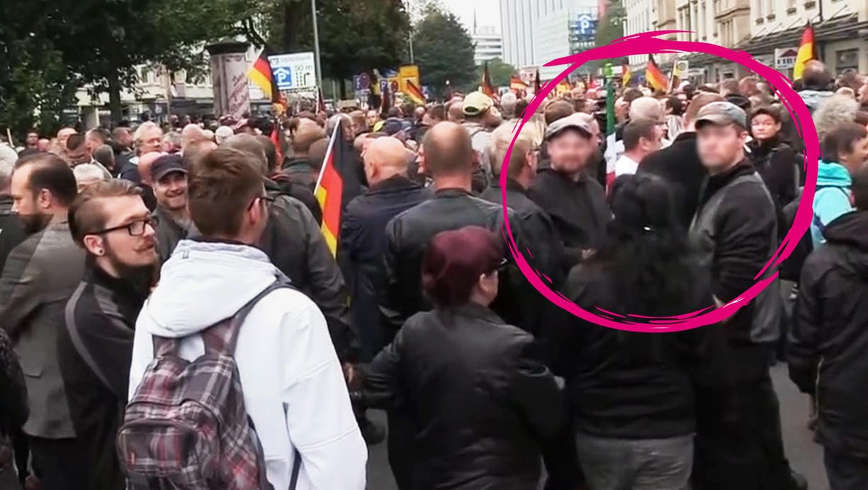 Stephan E. und Markus H.: Bei der AfD-Kundgebung in Chemnitz.