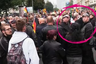 Stephan E. und Markus H.: Bei der AfD-Kundgebung in Chemnitz.
