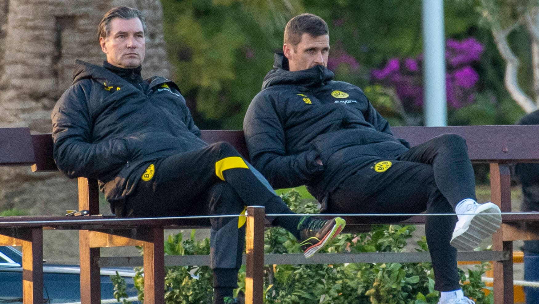 Stets zusammen anzutreffen: Michael Zorc (l.) und Sebastian Kehl.