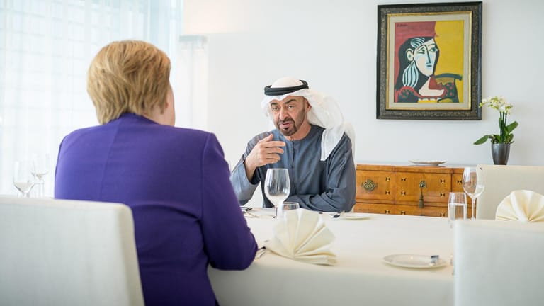 Kanzlerin Merkel empfing den Kronprinzen von Abu Dhabi, Mohammed bin Zayed al Nahyan.