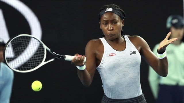 Setzt sich gegen Venus Williams durch: Cori Gauff in Aktion.