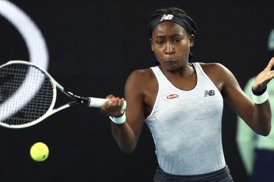 Setzt sich gegen Venus Williams durch: Cori Gauff in Aktion.