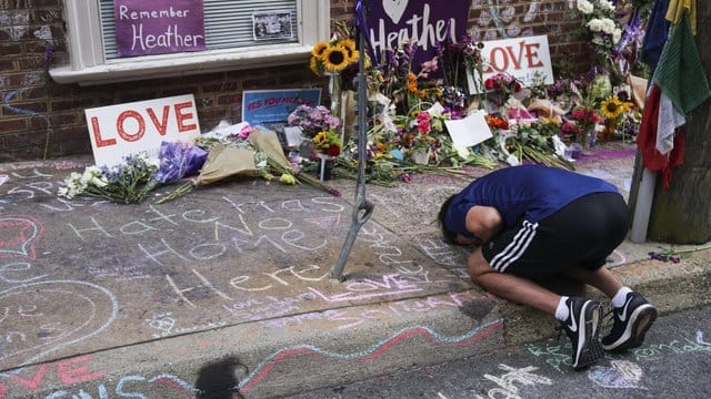 Bei der Demonstration "Vereint die Rechte" von Extremisten in Charlottesville war es am 12. Bei der Demonstration "Vereint die Rechte" von Extremisten in Charlottesville war es am 12.