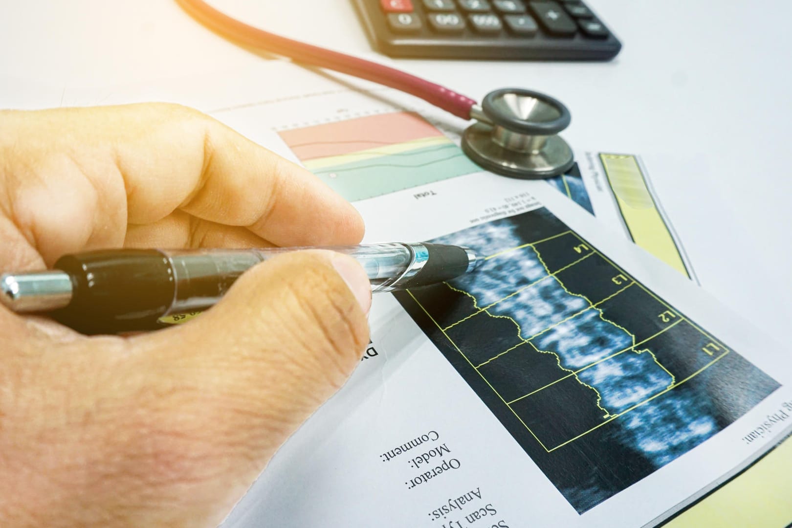 Knochendichtemessung: Für die Knochendichtemessung kommt in der Regel eine spezielle Röntgenmethode zum Einsatz.