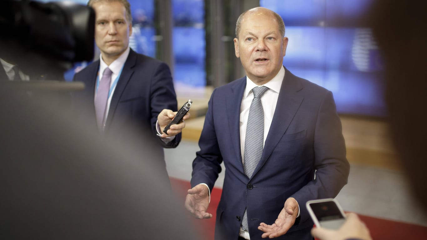 Bundesfinanzminister Olaf Scholz in Brüssel: Vor allem Österreich stellt sich gegen den Scholz-Vorschlag.