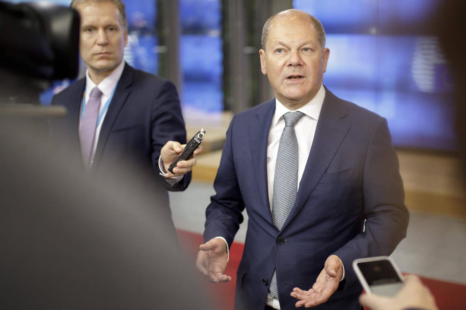 Bundesfinanzminister Olaf Scholz in Brüssel: Vor allem Österreich stellt sich gegen den Scholz-Vorschlag.