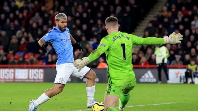 Rettete Man City den Sieg in Sheffield: Torschütze Sergio Agüero.