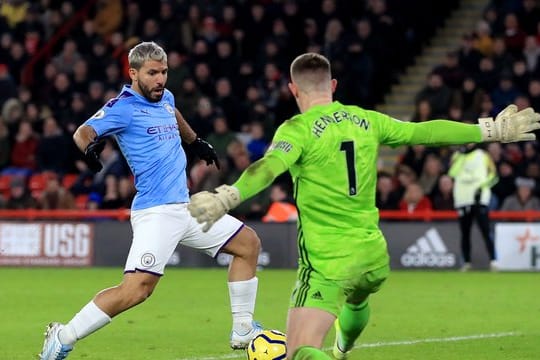 Rettete Man City den Sieg in Sheffield: Torschütze Sergio Agüero.