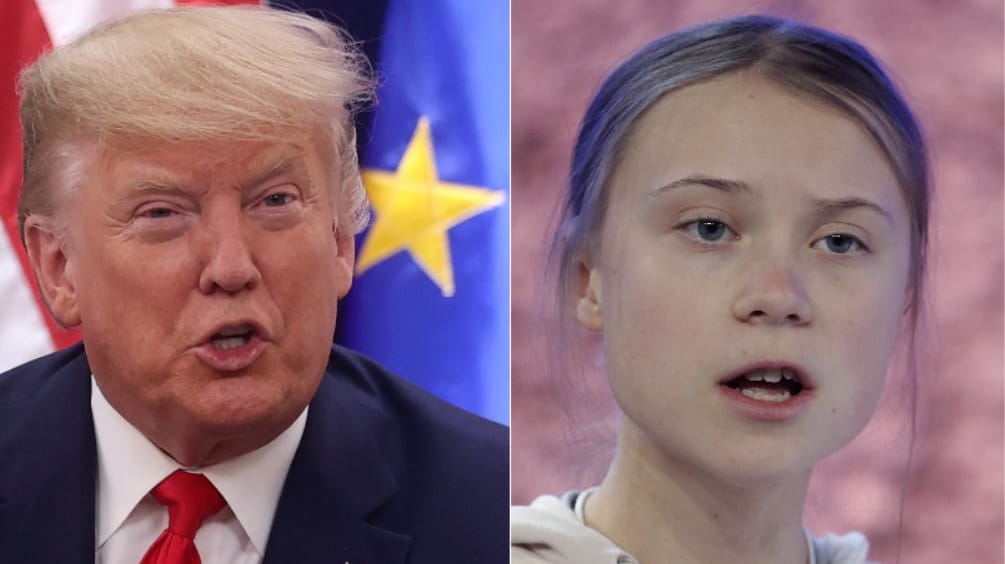 Trump, Thunberg in Davos.