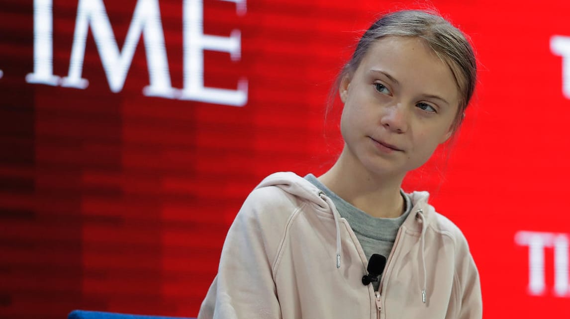 Die schwedische Klima-Aktivistin Greta Thunberg: Sie nutze ihren Auftritt, um den Klimaschutzforderungen Nachdruck zu verleihen.