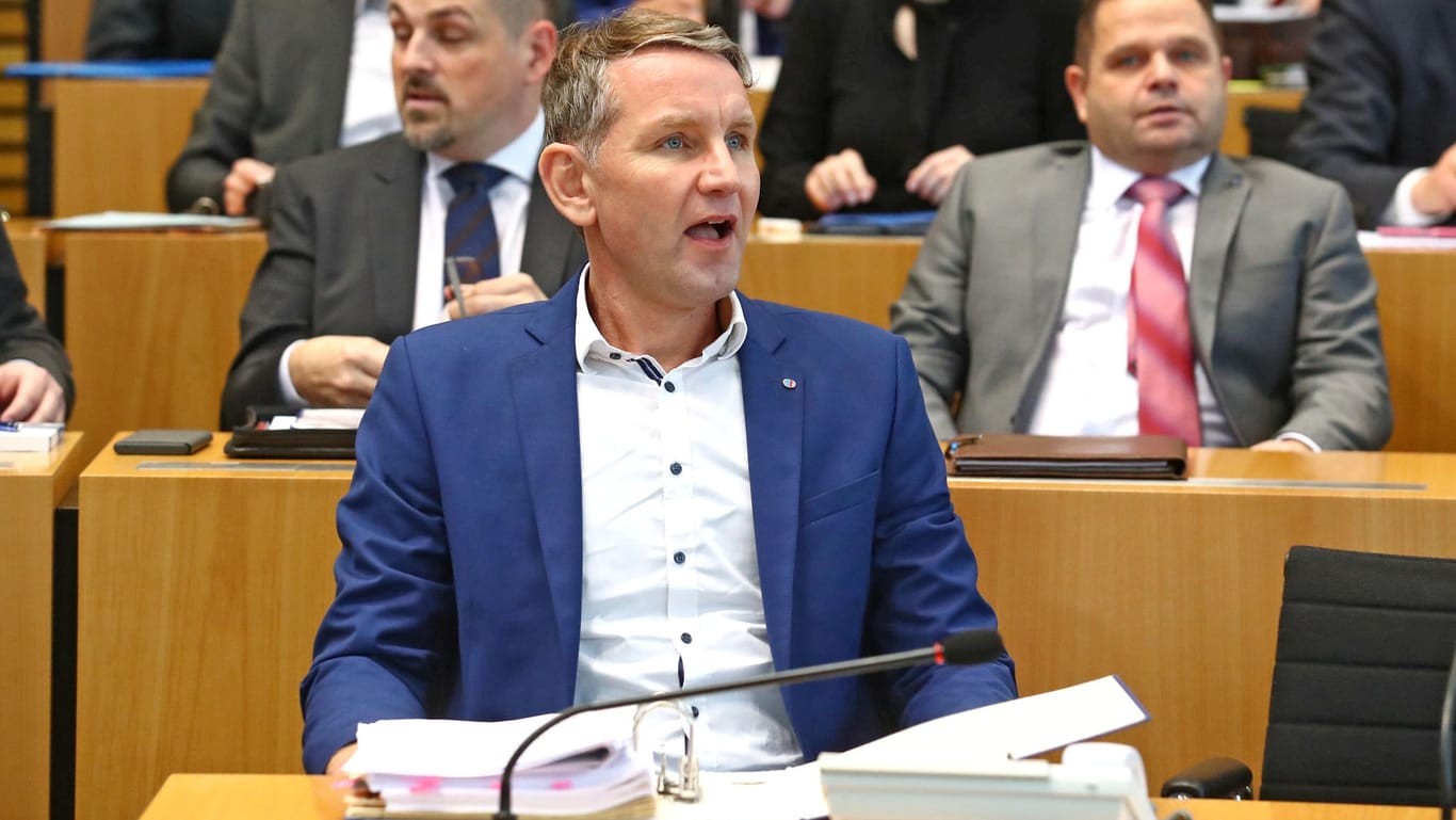 Björn Höcke im Thüringer Landtag: Die AfD ist auf Bewerbersuche.