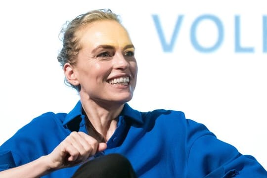 Die Schauspielerin Nina Hoss unterstützt junge Klimaaktivisten.