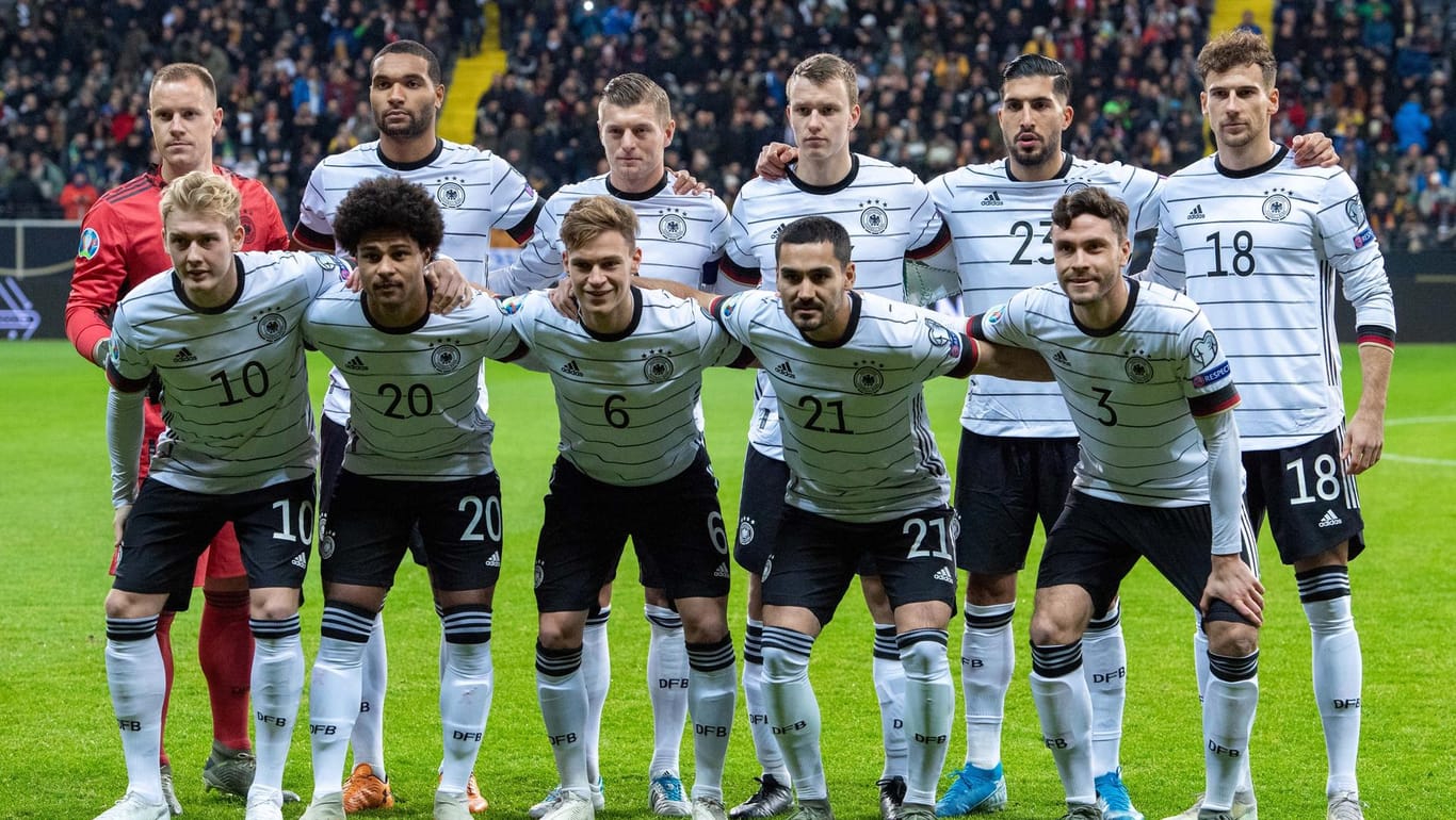 Die deutsche Nationalmannschaft vor dem letzten EM-Quali-Spiel gegen Nordirland.