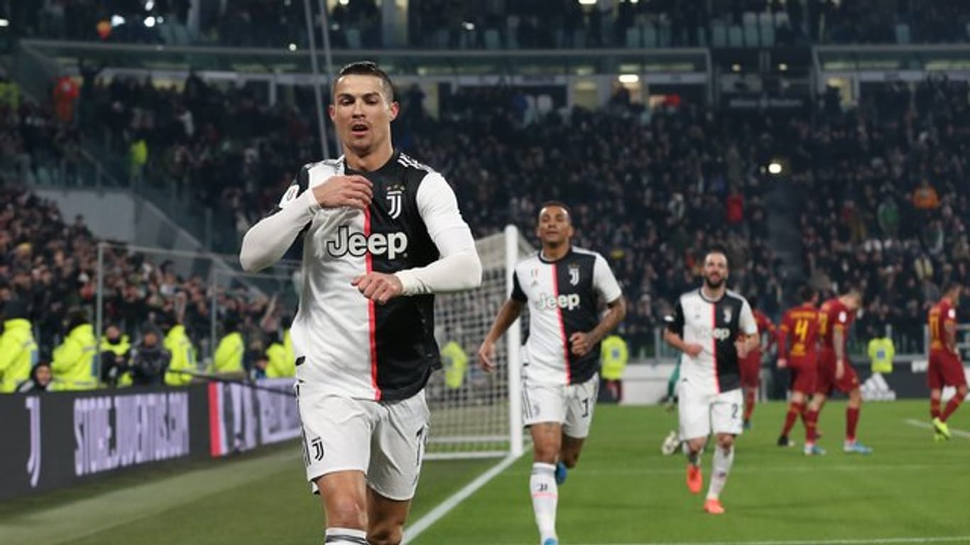 Cristiano Ronaldo brachte Juventus gegen AS Rom auf die Siegerstraße.