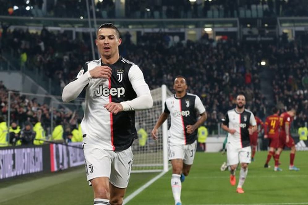 Cristiano Ronaldo brachte Juventus gegen AS Rom auf die Siegerstraße.