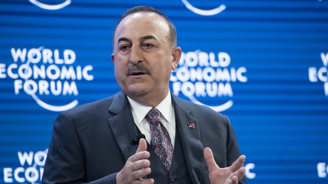 Der türkische Außenminister Mevlüt Cavusoglu beim Weltwirtschaftsforum in Davos.