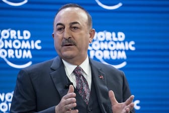 Der türkische Außenminister Mevlüt Cavusoglu beim Weltwirtschaftsforum in Davos.